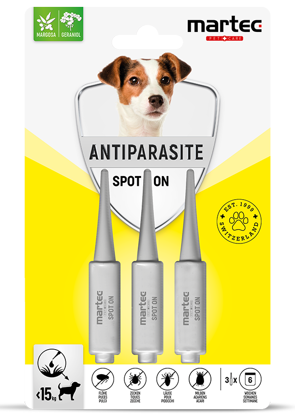 martec PET CARE Spot on Antiparasite für Hunde <15 kg